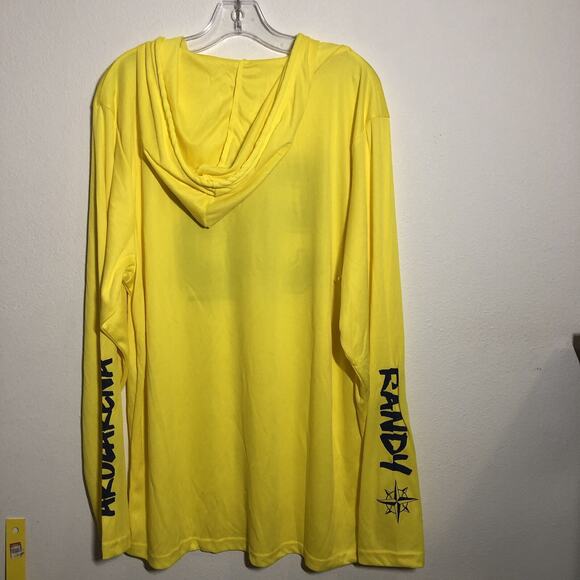 Randy Arozarena XL Crossed Arm Lightweight SGA Lightweight Yellow Hooded Jersey - Picture 6 of 13
